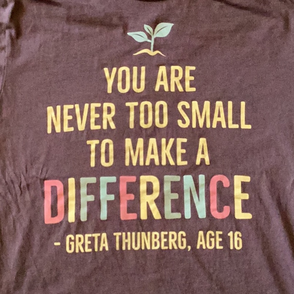 Greta Thunberg Quote T-shirt Size L